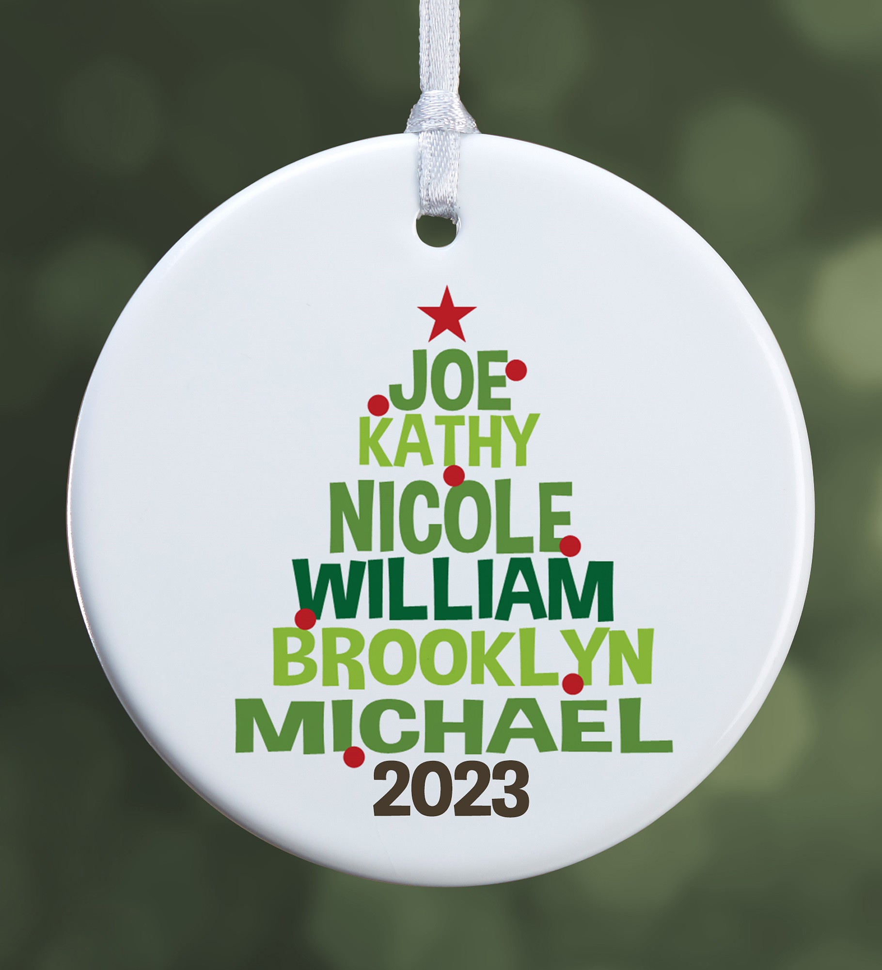Christmas Family Tree Personalized Ornament